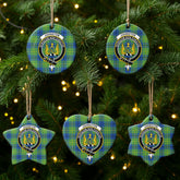 Johnston Ancient Tartan Crest Christmas Ceramic Ornament